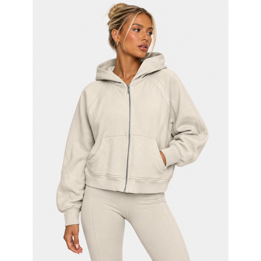 Lululemon Scuba Oversized Full Zip Hoodie White Bone XL XXL